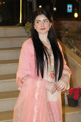 Peach Petal Suit – Floral Sophistication